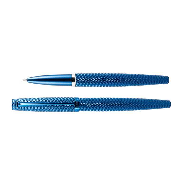 Diplomat rollerball Viper blue guilloche