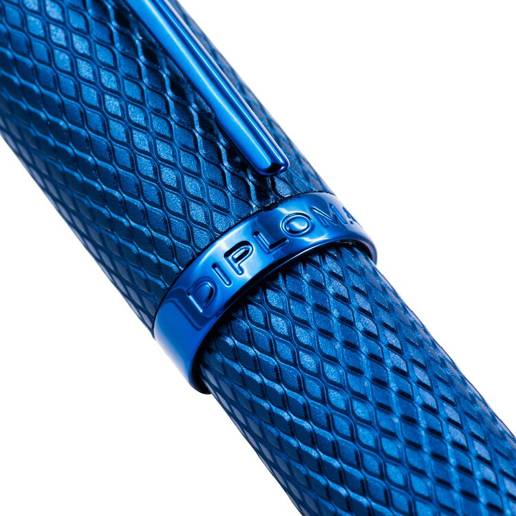Diplomat rollerball Viper blue guilloche