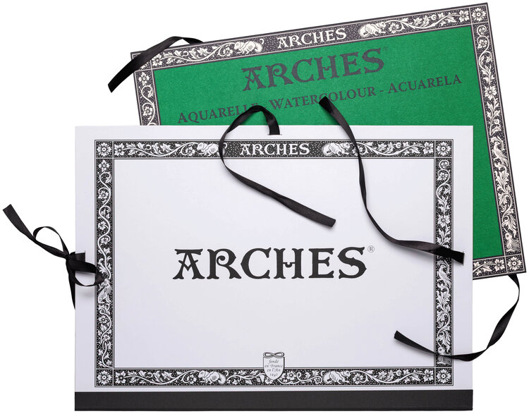 Arches aquarelpapier cold pressed - grain fin (4-zijdig) 31x41 cm met gratis tekenmap