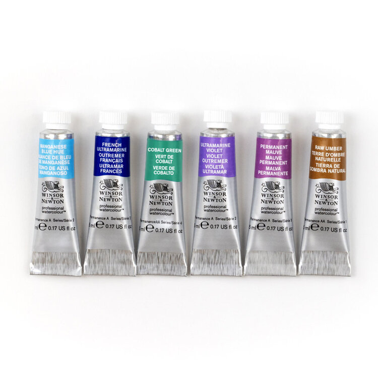 Winsor & Newton aquarelverf granulatie kleuren (6x 5ml)