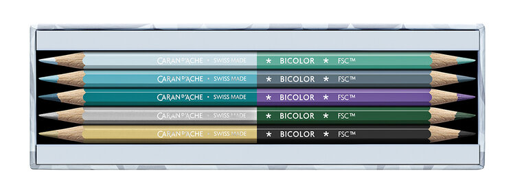 Caran d'Ache Bi-Color aquarelpotloden XMAS 25