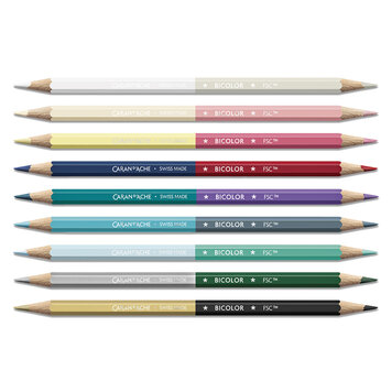 Caran d'Ache Bi-Color aquarelpotloden Alpine Frost