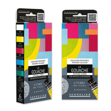 Sennelier gouache extra fine - set 6x 10ml