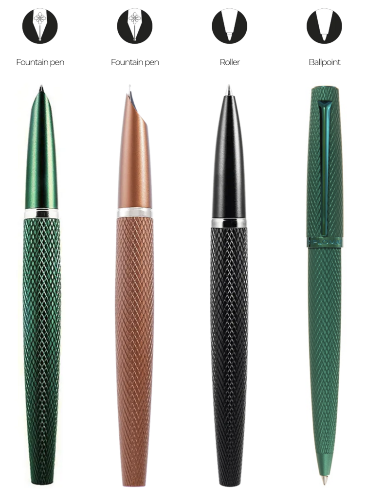 Diplomat vulpen Viper green guilloche (F/M)