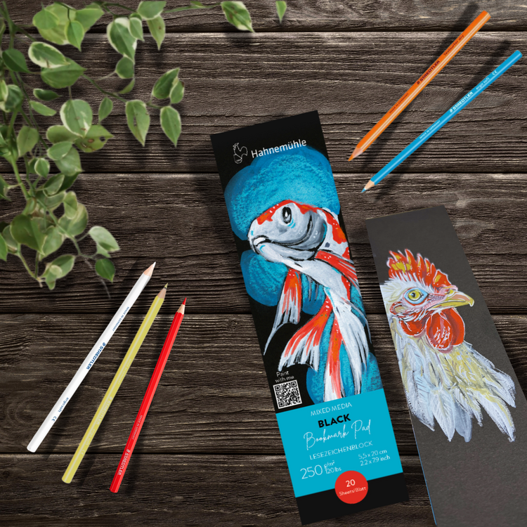 Hahnemühle Mixed Media papier boekenlegger zwart