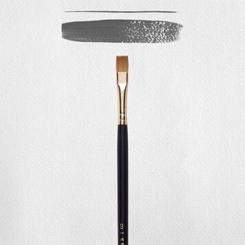 Rembrandt plat penseel marterhaar #8 (240) korte steel