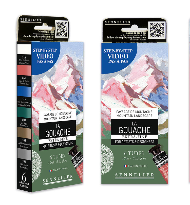 Sennelier berglandschap - gouache extra fine - set 6x 10ml