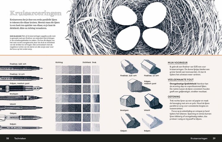 Librero pen & inkt teken technieken - David Morales H.