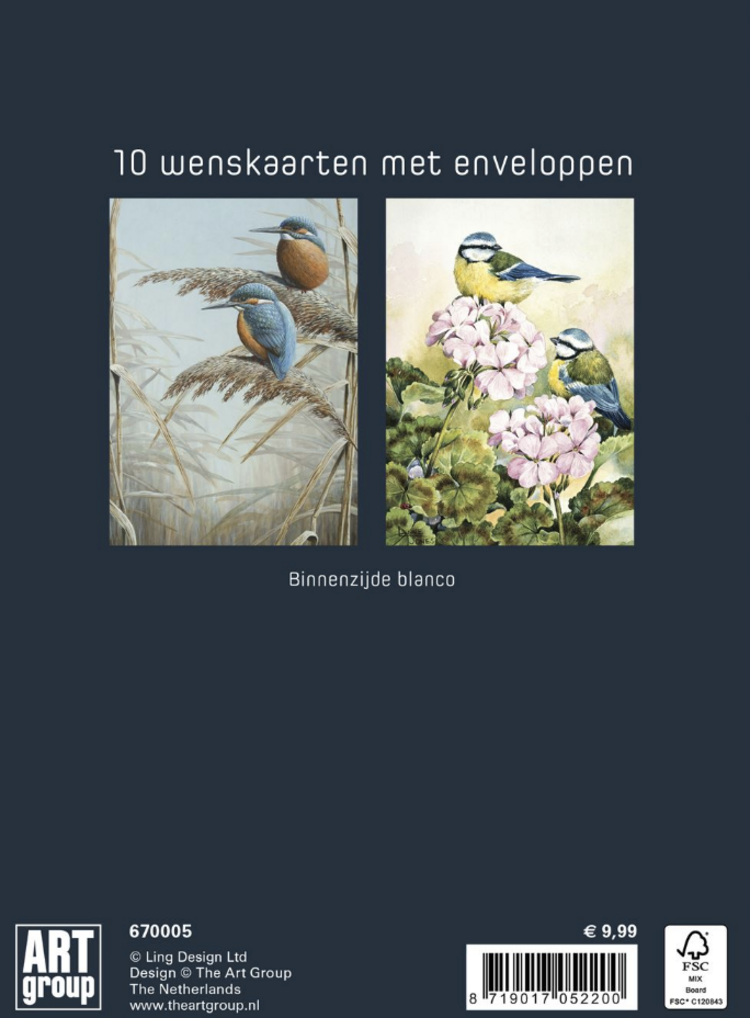 ART group wenskaarten - ijsvogels / mezen (10)