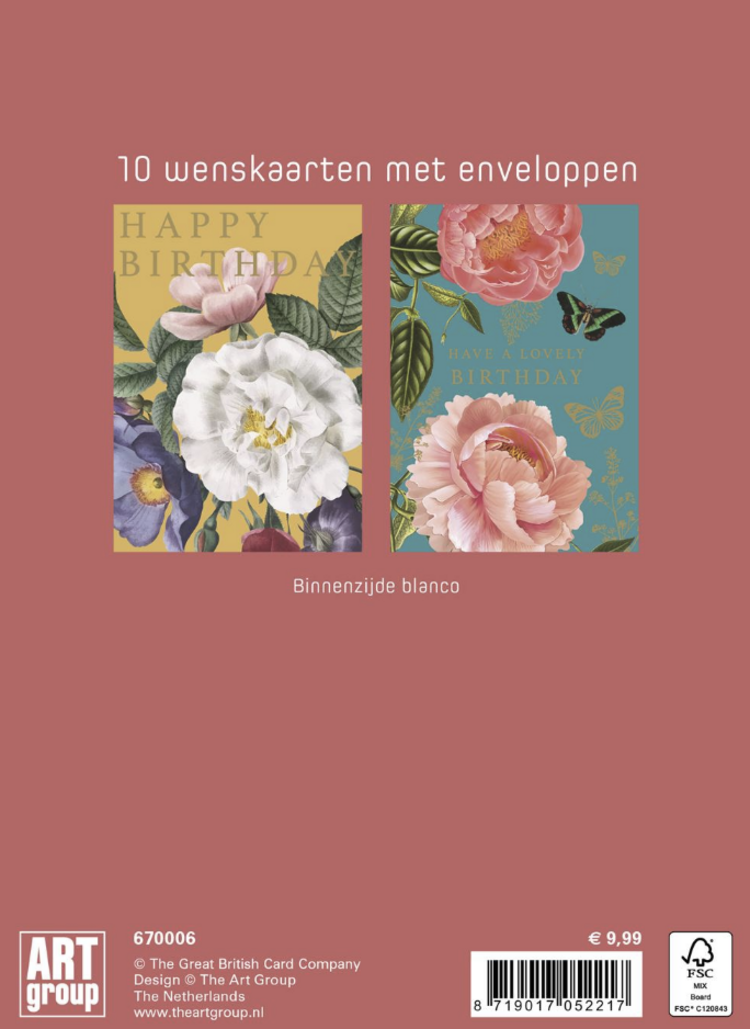 ART group wenskaarten - happy birthday (bloemen) (10)
