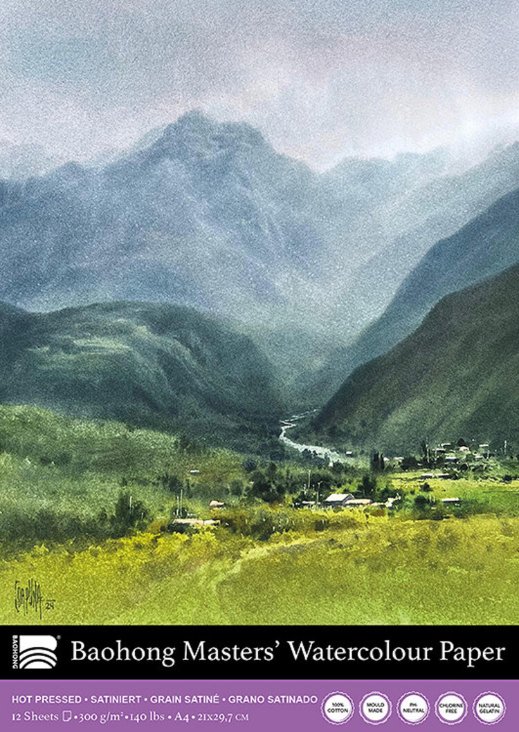 Baohong aquarelpapier hot pressed (pad)