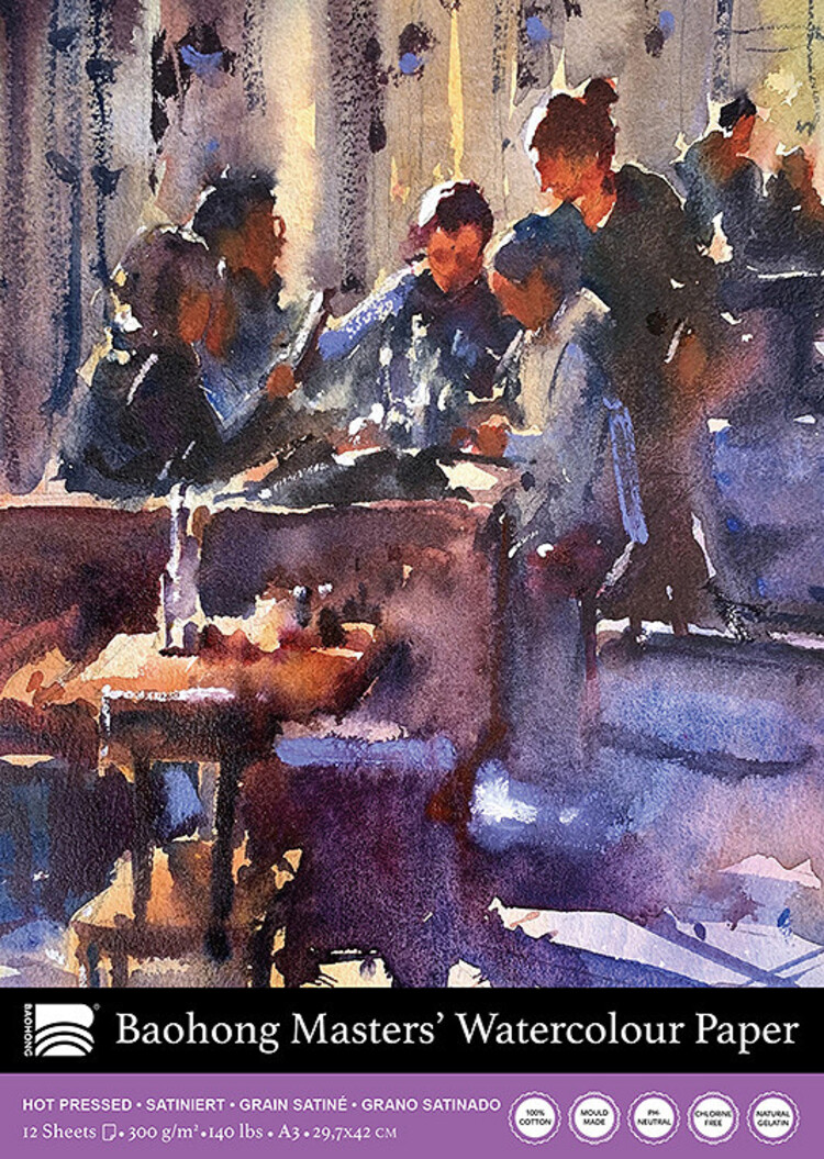 Baohong aquarelpapier hot pressed (pad)
