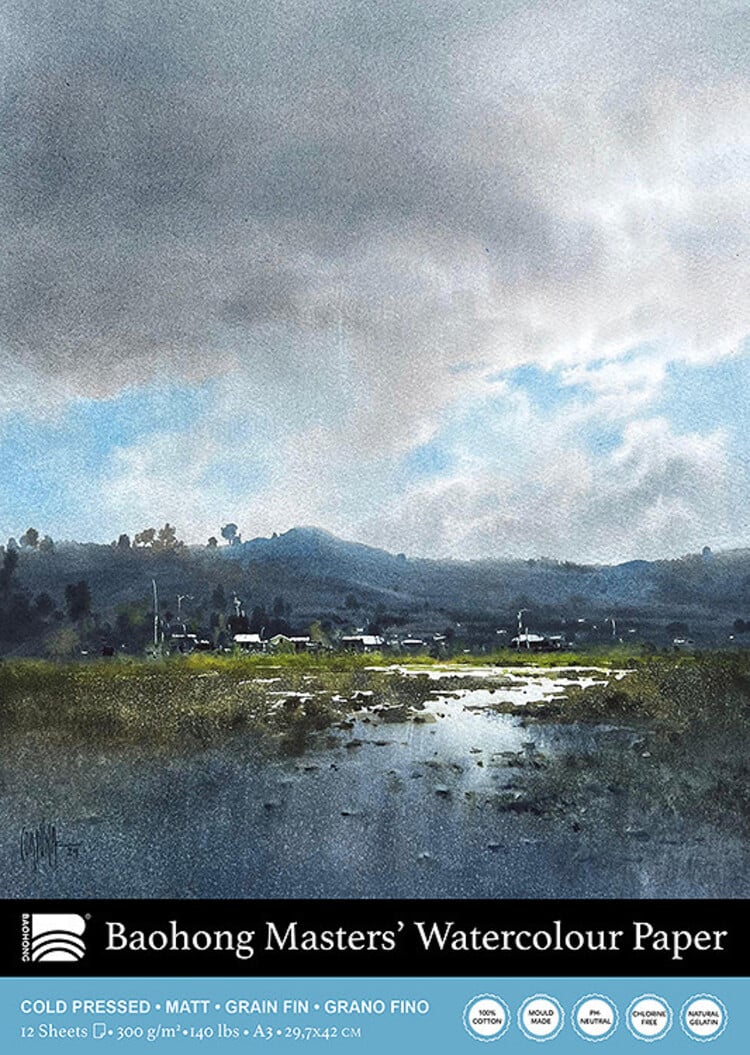 Baohong aquarelpapier cold pressed (pad)