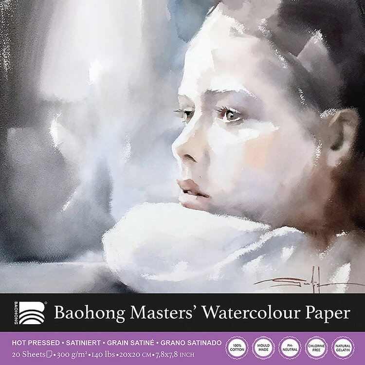 Baohong The Masters' Choice Artist aquarelblok HP - vierkant