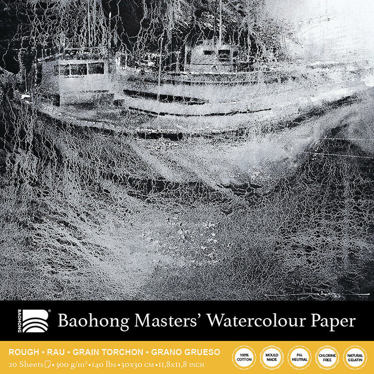 Baohong The Masters' Choice Artist aquarelblok ROUGH - vierkant