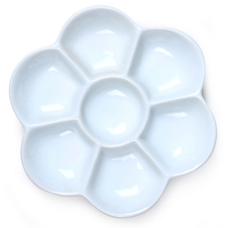 Meeden porseleinen palet bloemvorm (7)