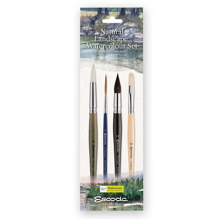 Escoda natural landscape watercolour set aquarelpenselen