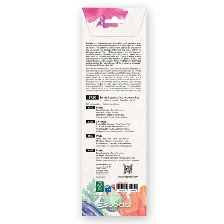 Escoda Botanical Watercolour set aquarel penselen