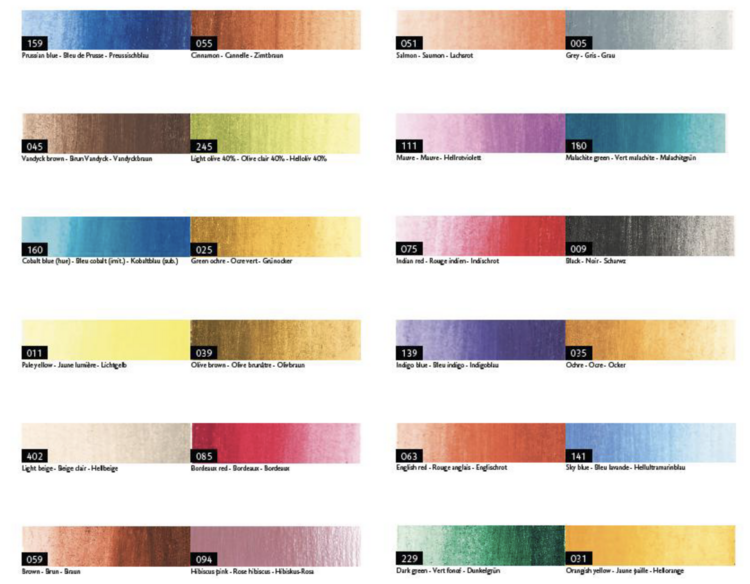 Caran d'Ache Paul Smith bicolor set aquarel (12) met penseel