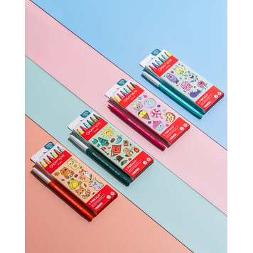 Caran d'Ache Fibralo Kawaii stiften (set 6)