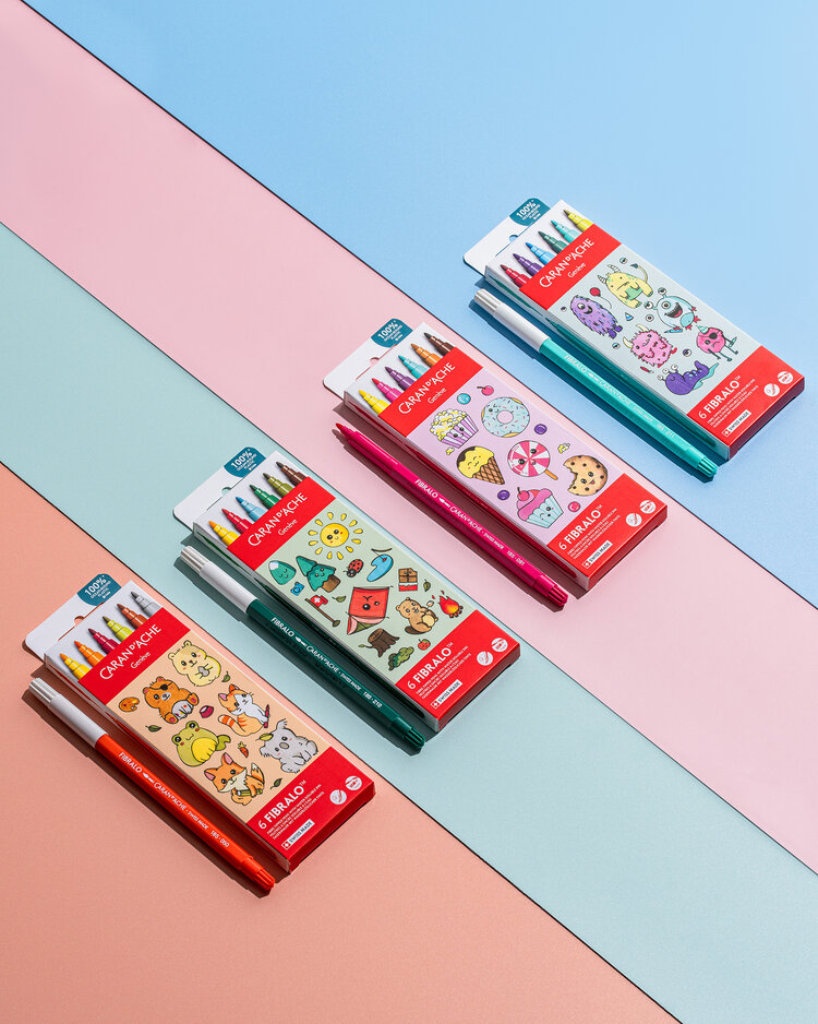 Caran d'Ache Fibralo Kawaii stiften (set 6)
