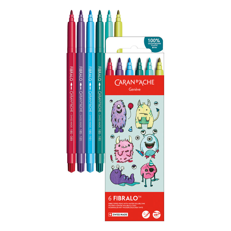 Caran d'Ache Fibralo Kawaii stiften (set 6)