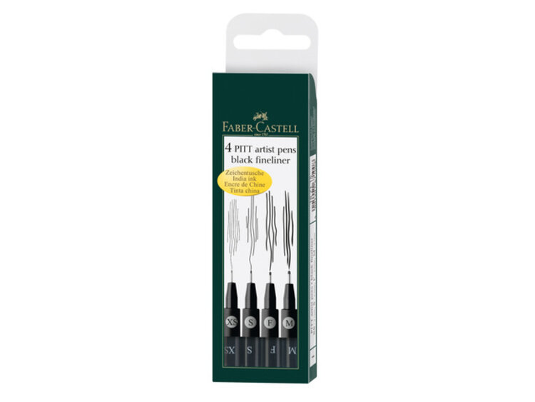 Faber Castell Pitt fineliners set  (XS-S-F-M)