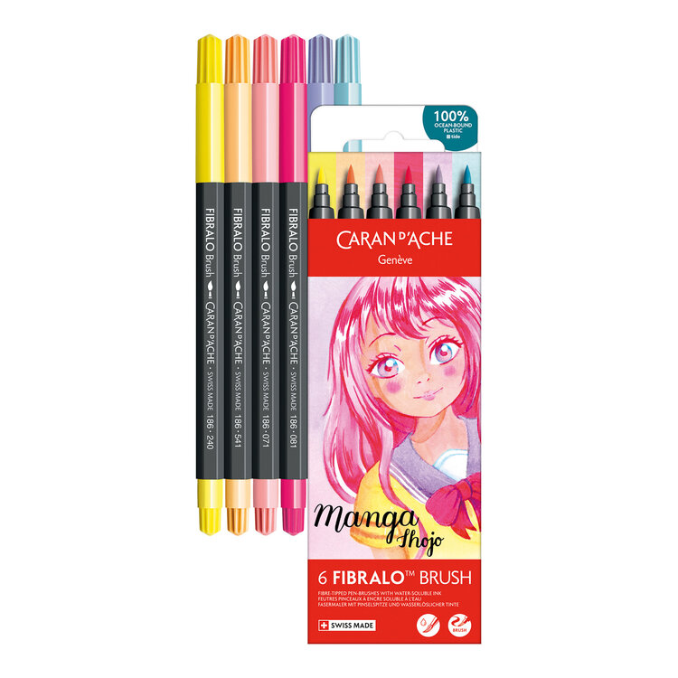 Caran d'Ache Fibralo brush stiften (6)