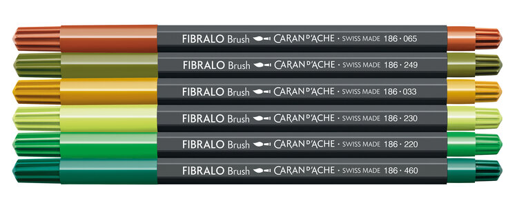 Caran d'Ache Fibralo brush stiften (6)