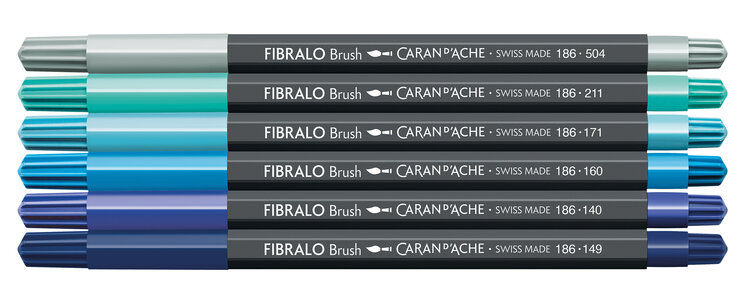 Caran d'Ache Fibralo brush stiften (6)