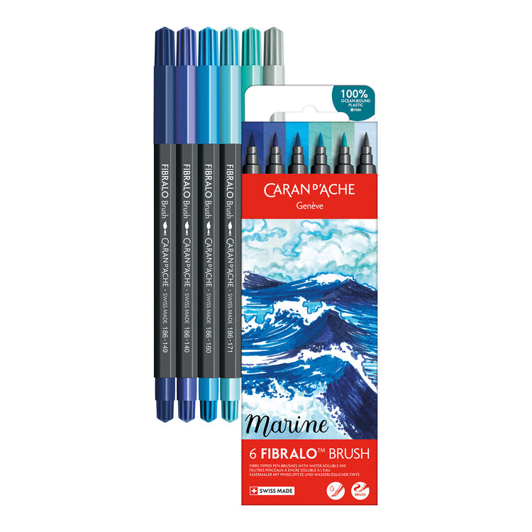 Caran d'Ache Fibralo brush stiften (6)