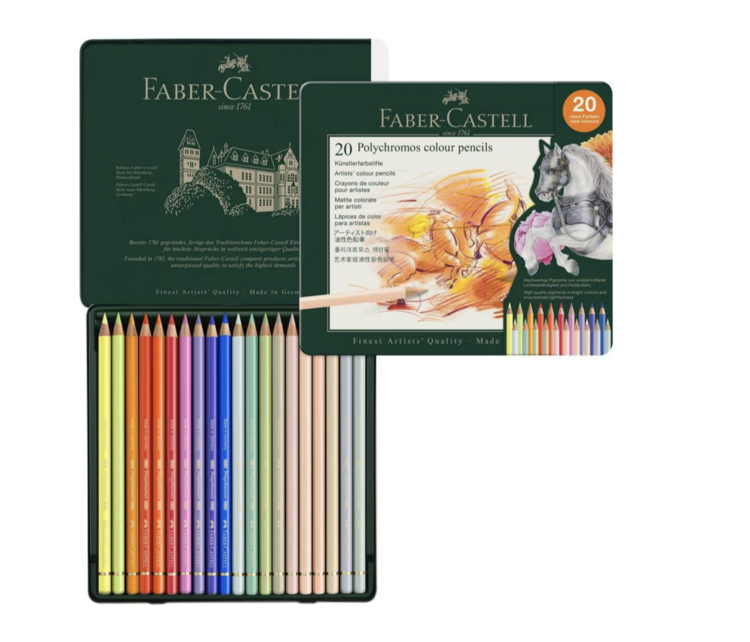 Faber Castell Polychromos kleurpotloden (20) nieuwe kleuren