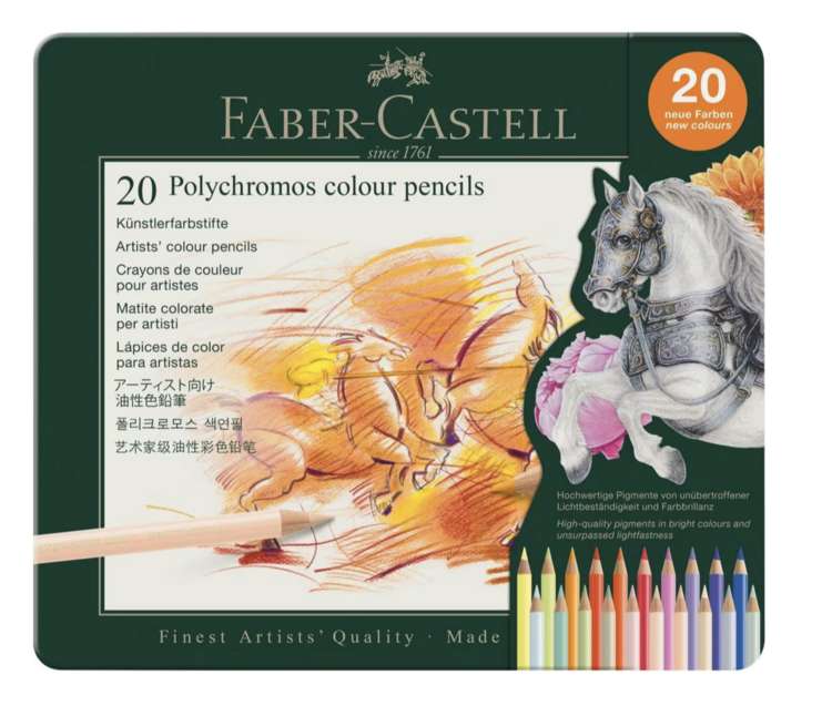 Faber Castell Polychromos kleurpotloden (20) nieuwe kleuren