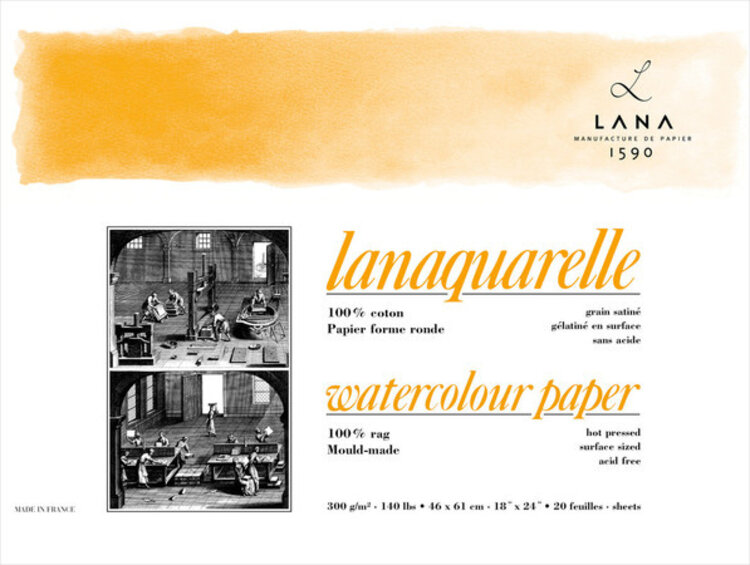 Lana Lanaquarelle blok aquarelpapier 300 grams