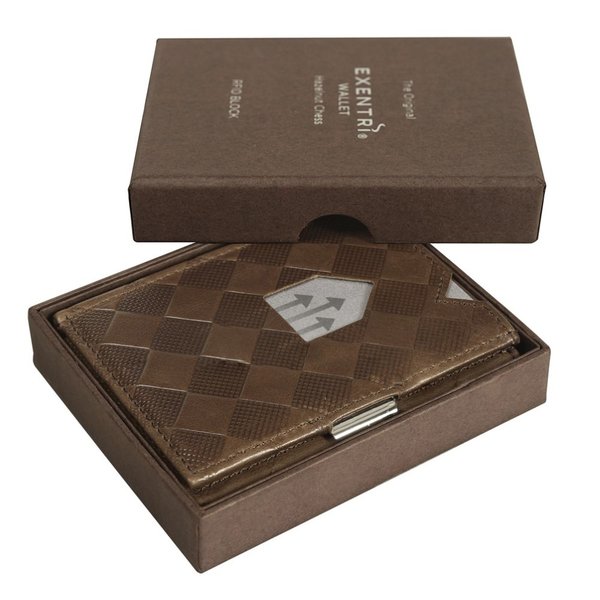 Exentri Wallet hazelnut chess