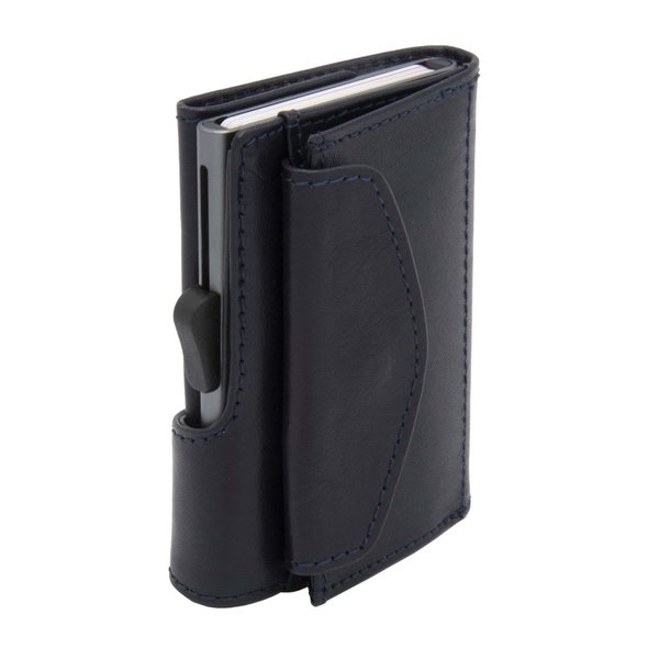 C-secure Coin Wallet Vegetable Tanned donkerblauw-montana
