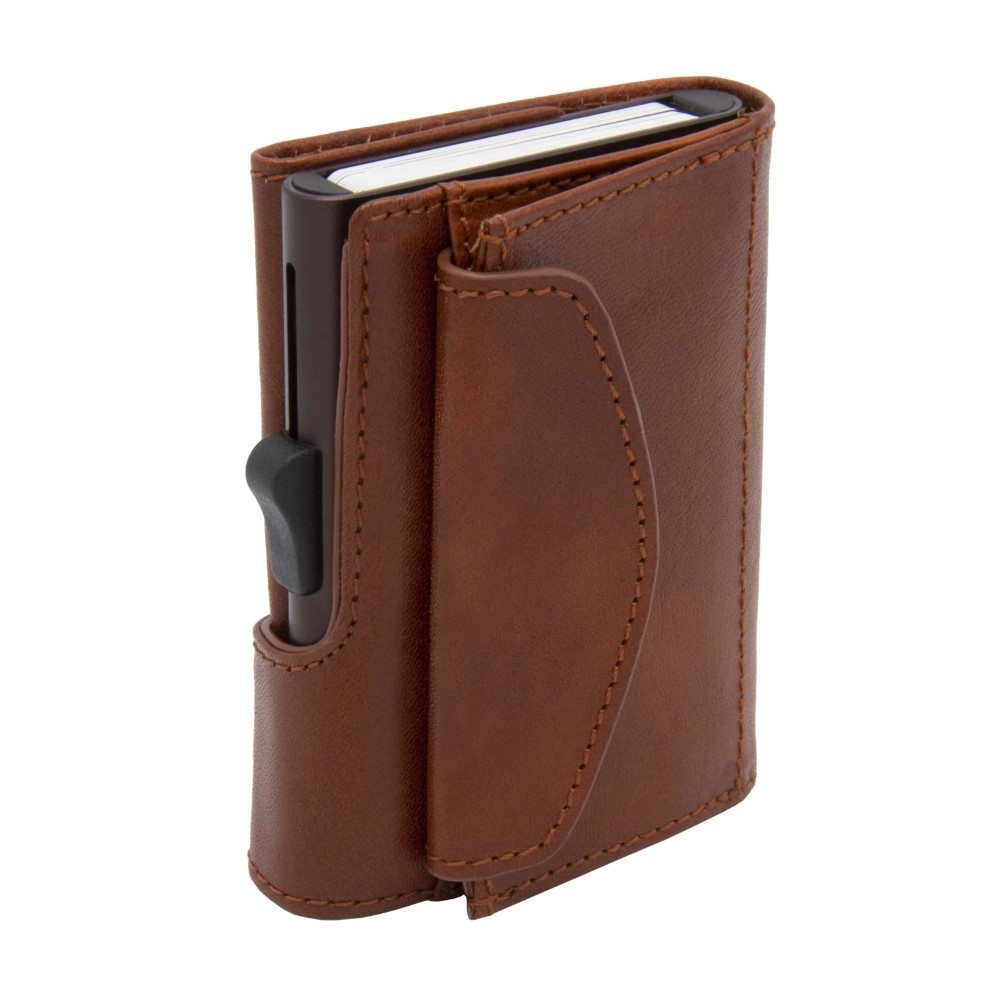 C-secure Coin Wallet Vegetable Tanned macchiato