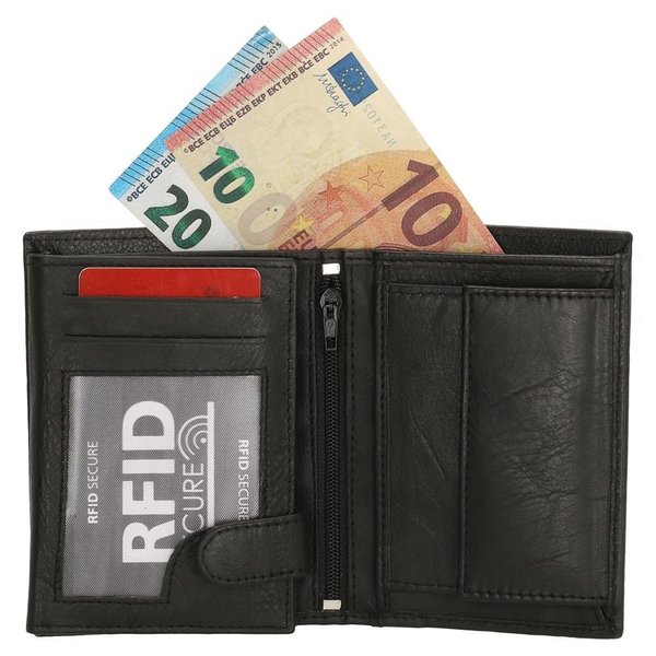 Walnor staand model billfold zwart