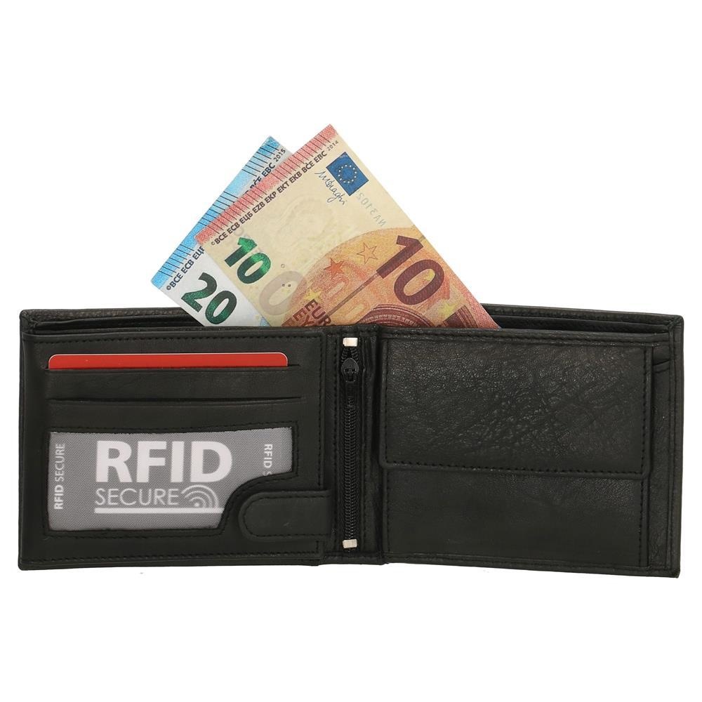 Walnor liggend model billfold zwart
