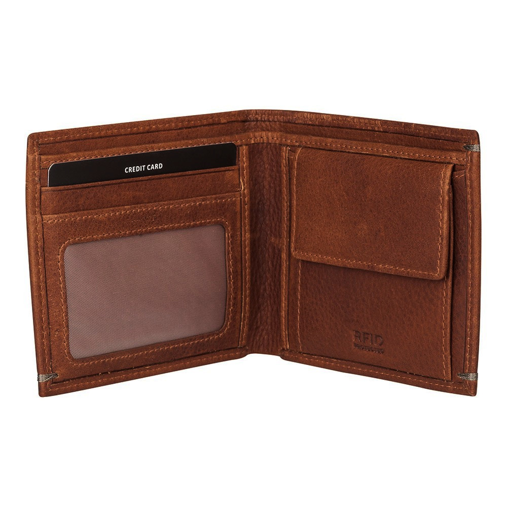 Burkely Antique Avery billfold low cc coin cognac