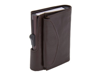 C-secure XL Coin Wallet mogano