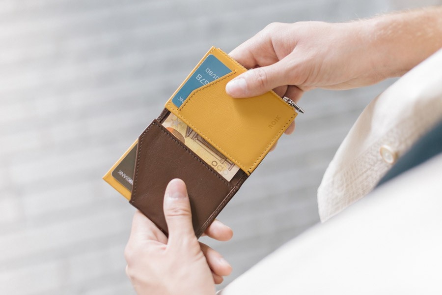 ROIK Zip Coin Brown Mustard