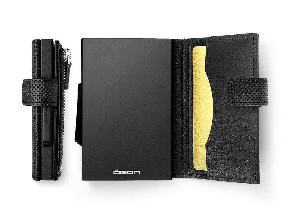 Ögon Cascade Zipper Snap traforato full black