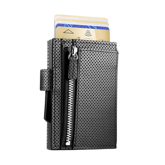 Ögon Cascade Zipper Snap traforato full black