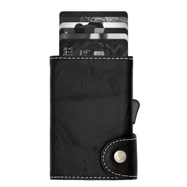 C-secure Wallet Black Nero embossed grey