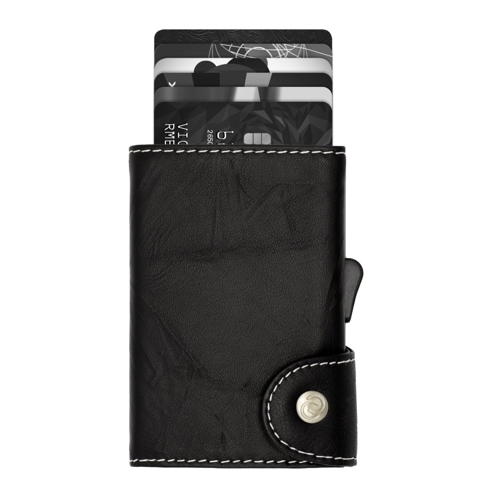 C-secure Wallet Black Nero embossed grey