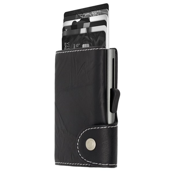 C-secure Wallet Black Nero embossed grey