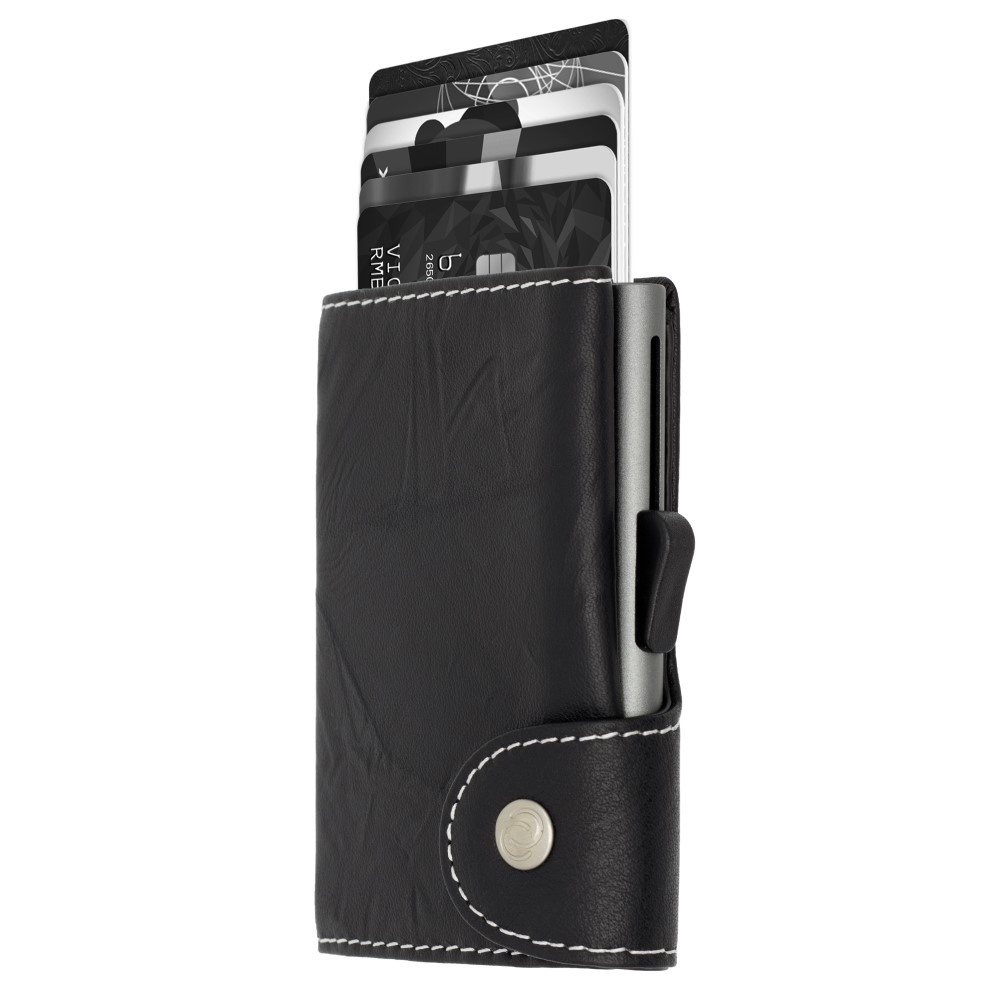 C-secure Wallet Black Nero embossed grey