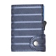C-secure XL Wallet Blue Metallic Leather