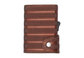 C-secure XL Wallet Red Metallic Leather